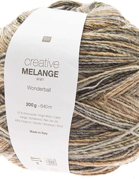 Rico Creative Melange Aran Wonderball 01-Натуральний